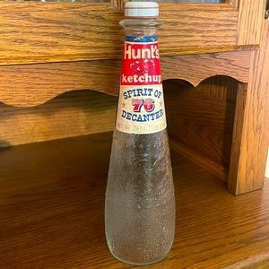 Hunts Bicentennial 1976 George Washington and American Eagle Ketchup Decanter